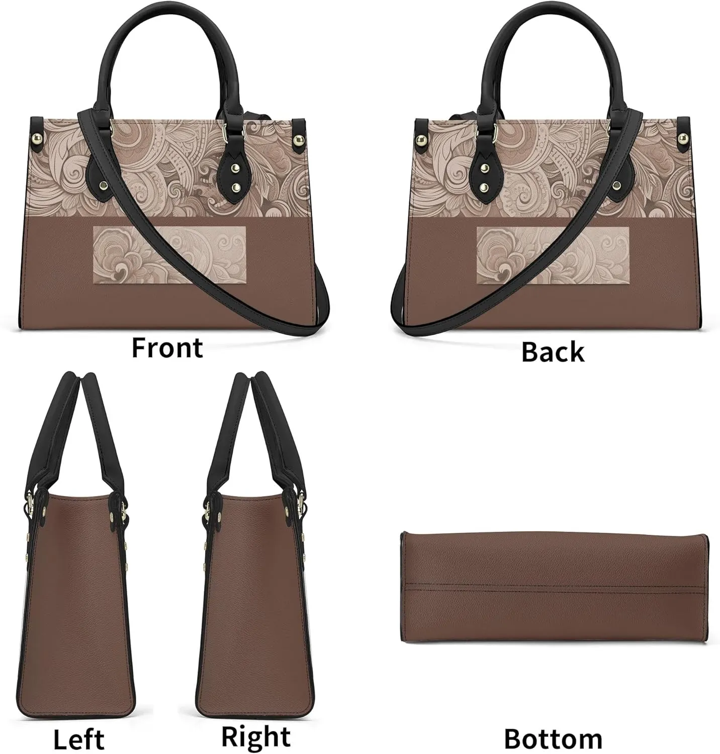 Women Fashion Handbags PU Leather Top Handle Satchel Shoulder Tote Bags for Ladies