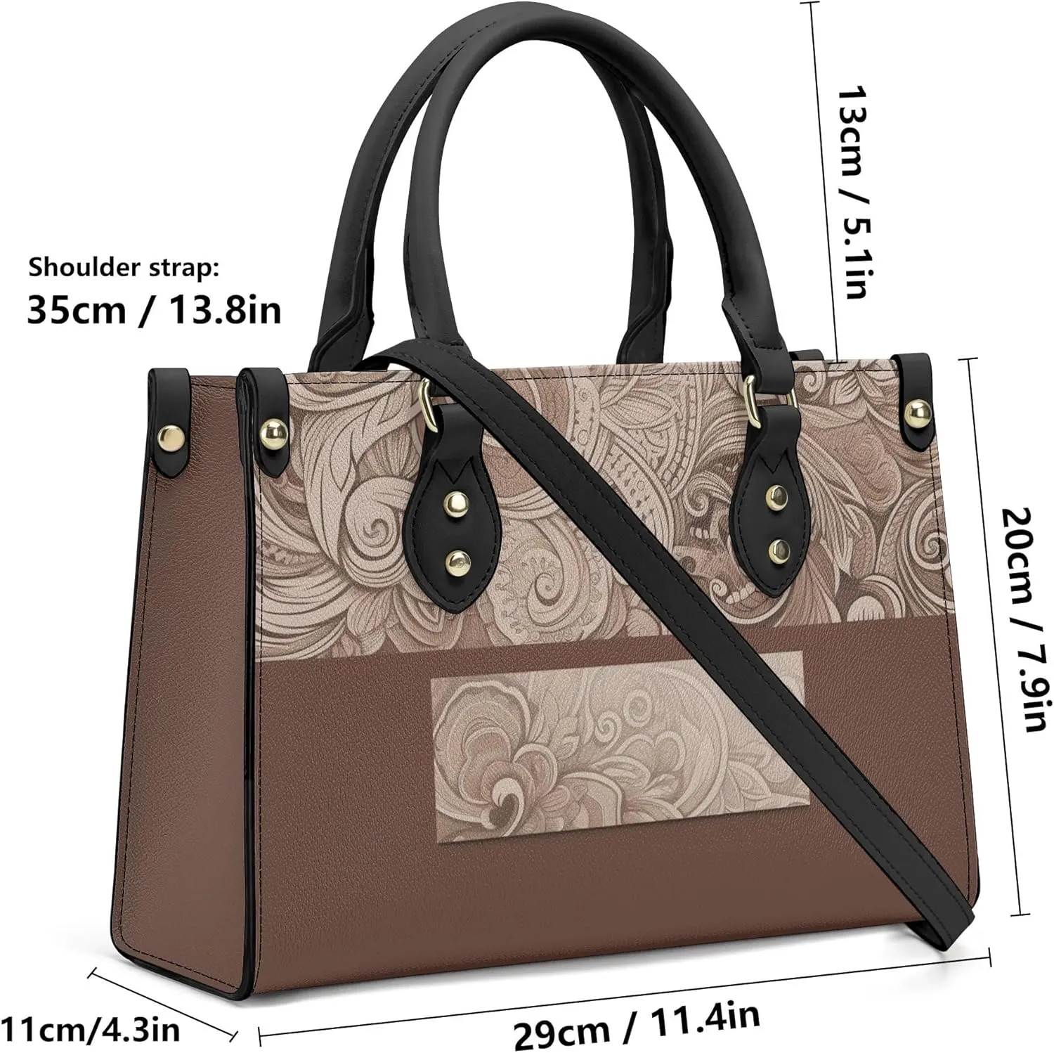Women Fashion Handbags PU Leather Top Handle Satchel Shoulder Tote Bags for Ladies