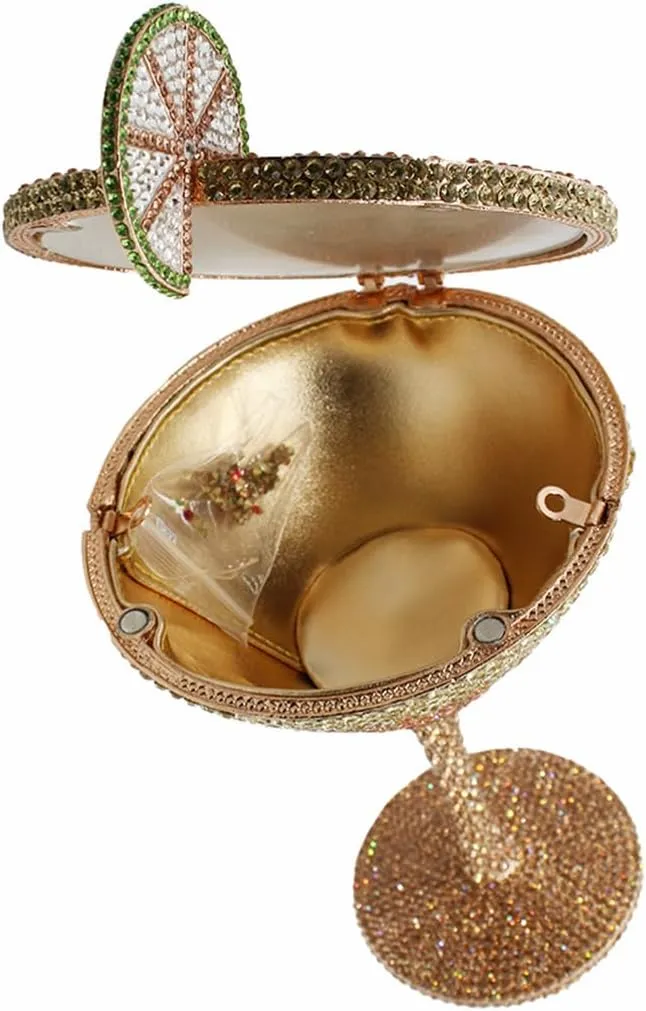 Women Goblet Rhinestone Evening Bag Cocktail Cup Diamond Clutch Funny Crystal Prom Handbag Wedding Purse for Party