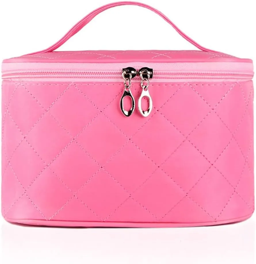 Women Travel Cosmetic Lattice Zipper Men Makeup Bags Organizer Beauty Toiletry Bag Wash Make Up Kits Case(black-JoJo's Bizarre Adventure1)
