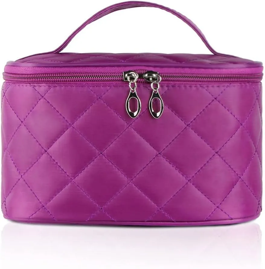 Women Travel Cosmetic Lattice Zipper Men Makeup Bags Organizer Beauty Toiletry Bag Wash Make Up Kits Case(black-JoJo's Bizarre Adventure1)