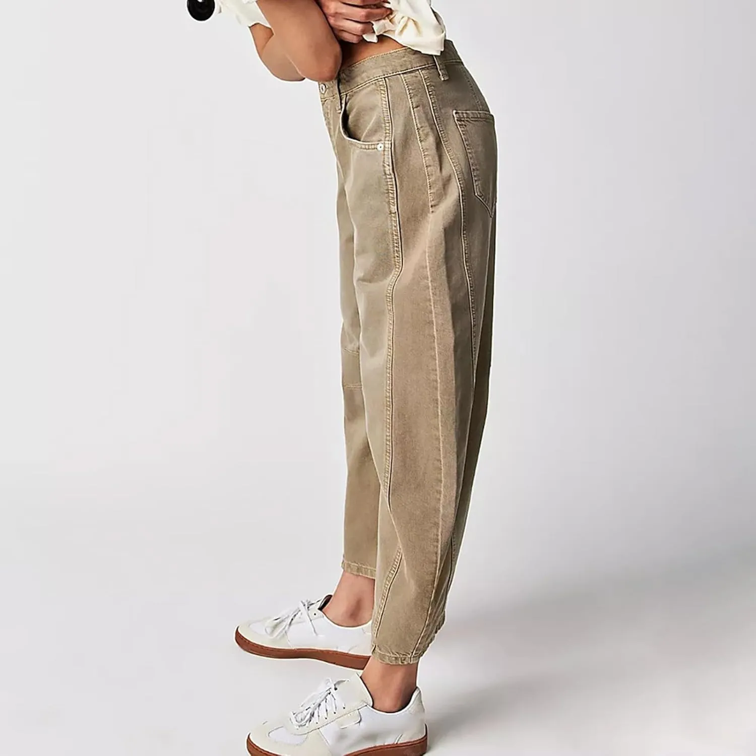 Womens Baggy Mid Waist Jeans Loose Straight Wide Leg Boyfriend Jeans Casual Denim Pants with Pockets Pants Y2K