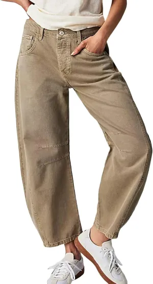 Womens Baggy Mid Waist Jeans Loose Straight Wide Leg Boyfriend Jeans Casual Denim Pants with Pockets Pants Y2K