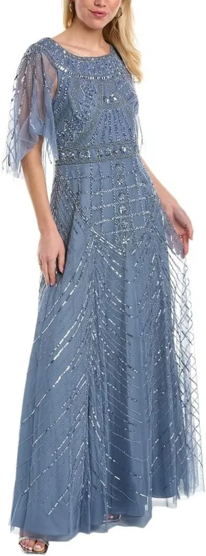 Women's Beaded A-line Gown