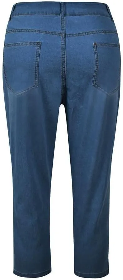 Women's Capri Pants Leg Pants Drawstring Elastic Trousers Comfy Straight Leg Long Drawstring Elastic Waist Lounge
