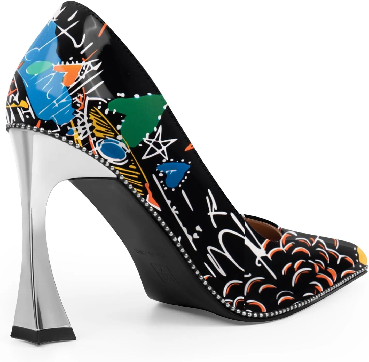 Women's Closed Pointed Toe Stilettos High Heels Pumps Patent Leather Dress Shoes