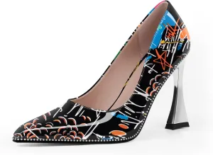 Women's Closed Pointed Toe Stilettos High Heels Pumps Patent Leather Dress Shoes