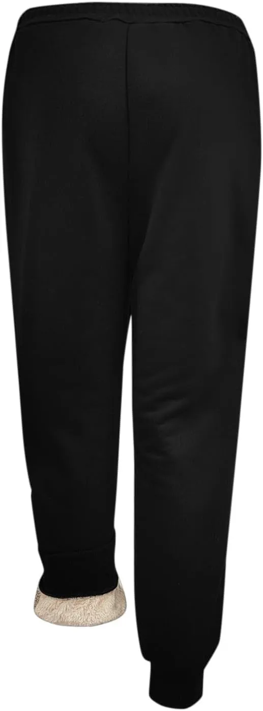 Women's Fleece Lined Sweatpants Joggers Pants Lounge Cotton Comfort Trousers Drawstring Sweatpants Plain Tracksuit