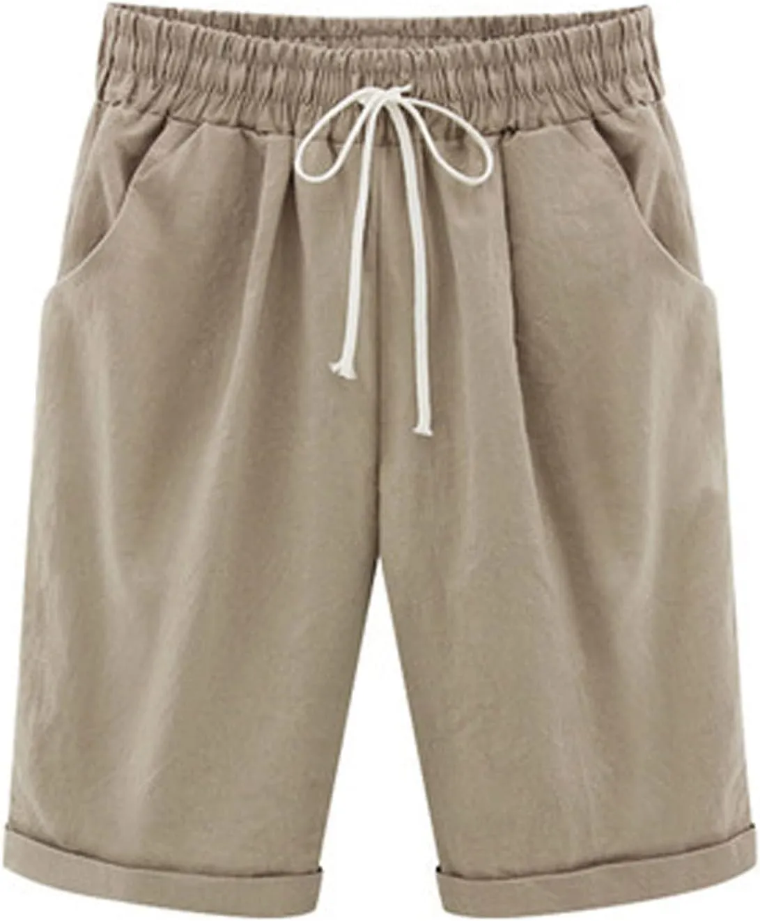 Womens Flowy Shorts Cotton Shorts Casual Summer Loose Athletic Drawstring Waist Lounge Running Shorts with Pockets