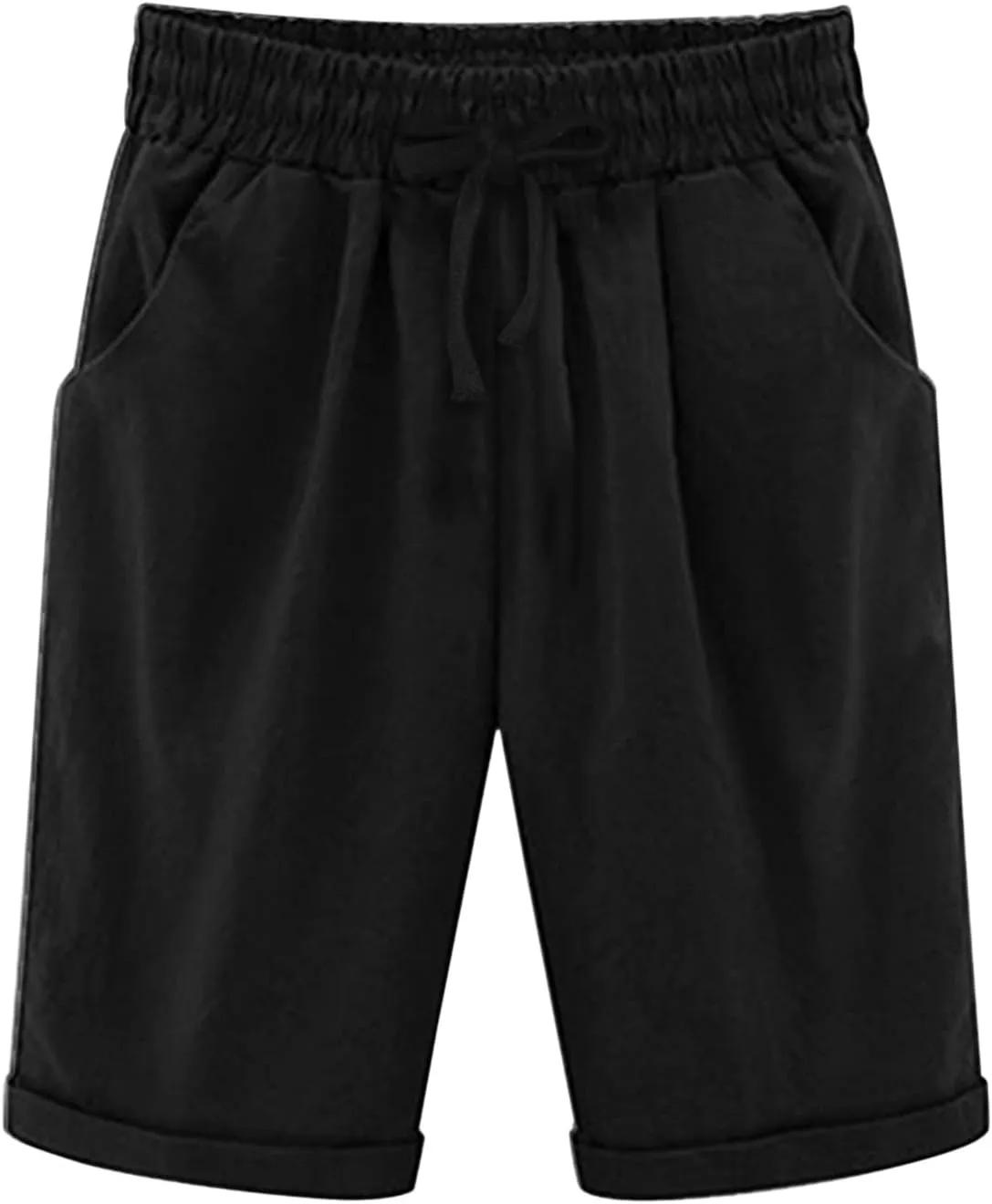 Womens Flowy Shorts Cotton Shorts Casual Summer Loose Athletic Drawstring Waist Lounge Running Shorts with Pockets