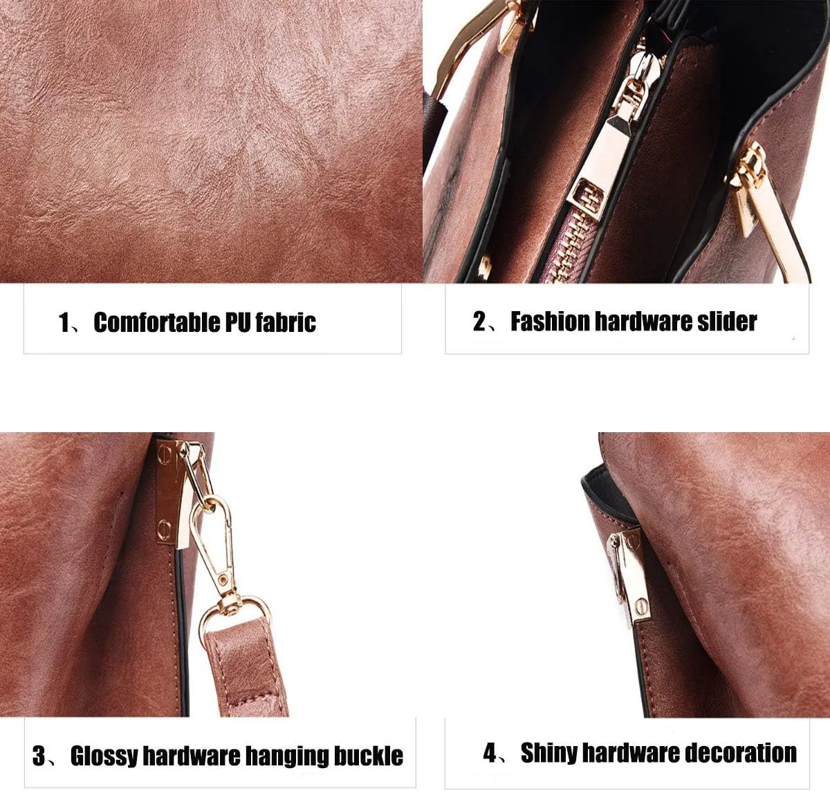 Womens Handbags and Purses Fashion Top Handle Satchel Tote PU Leather Shoulder Bags
