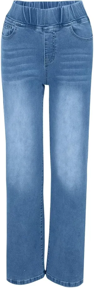 Womens Jeans Wide Leg high-Rise Straight Leg Casual Jeans Summer with Pocket Loose fit Tummy Control 2025 Denim Pant