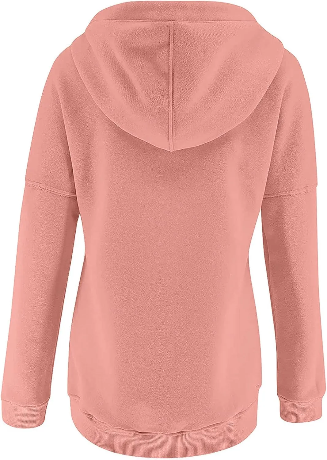 Womens Long Sleeve Button Up Sweatshirt Trendy Solid Color Warm Drawstring Hoodies Going Out Y2K Athletic Casual Top