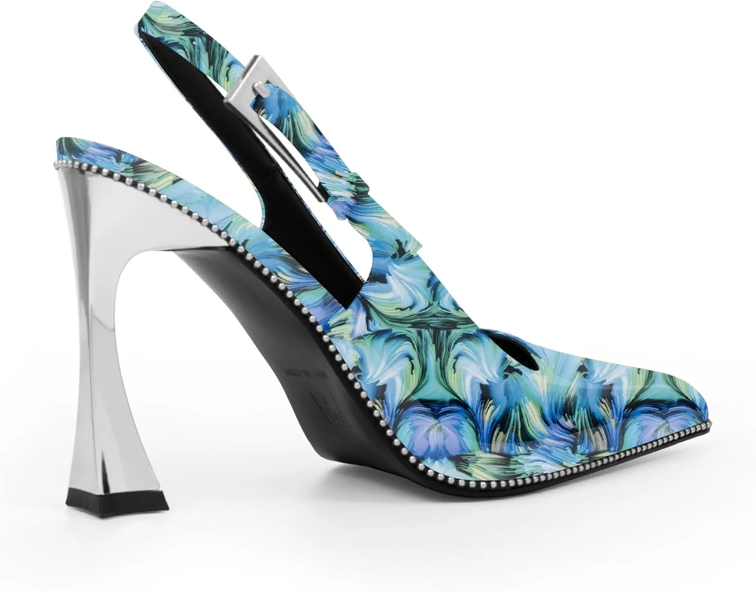 Women's Sexy Slingback Square Toe Stiletto High Heel Buckle Strap Dress Pumps