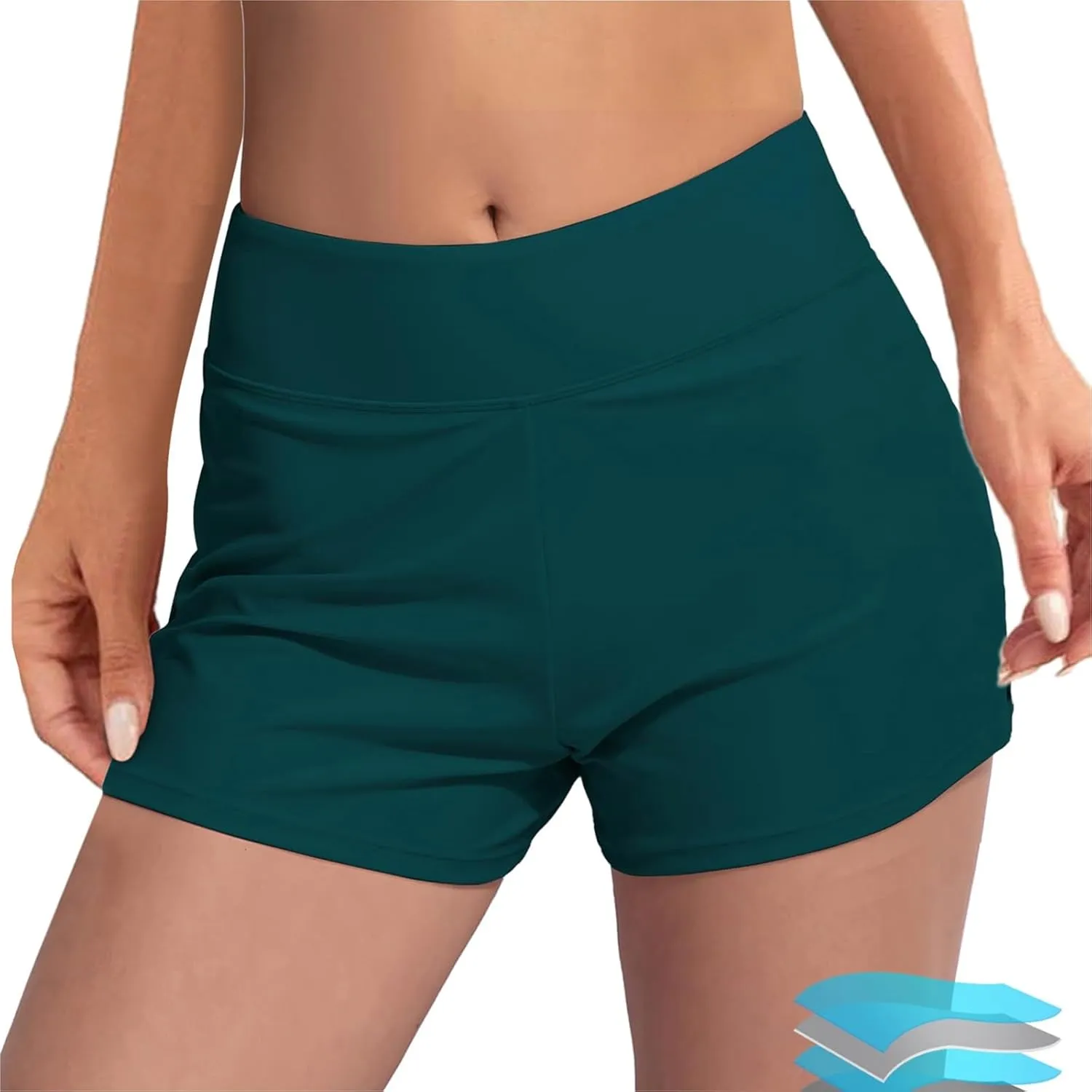 Womens Swim Shorts with Compression Swimming Shorts Summer Sports Swim Trunks Swimsuit Bottoms Womens Trunks Underwear