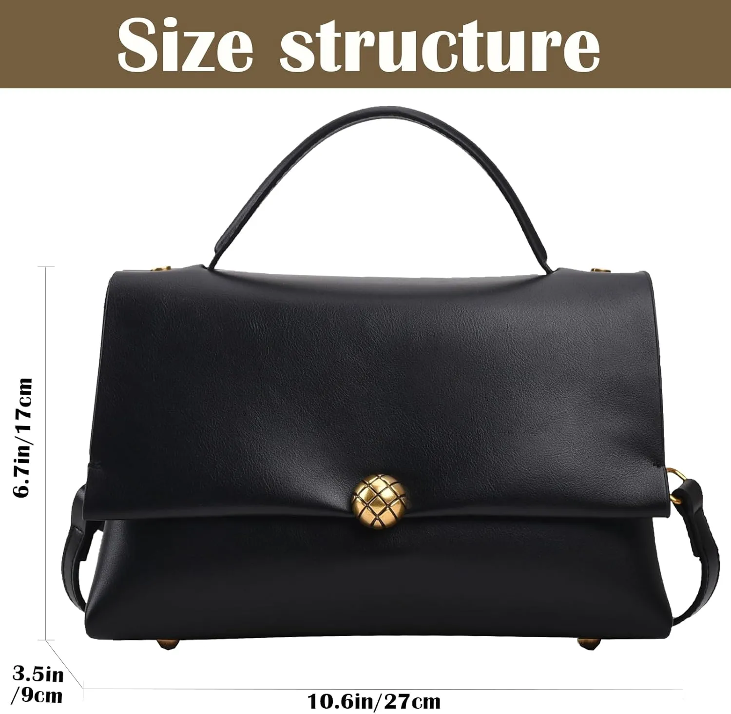 Women's Top Handle Purse Vintage Ladies Crossbody Purses Top Handle Handbags Satchel Bags for Women