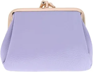 Women's Vegan Leather Triple Frame Coin Purse Wallet, Lilac, One Size, Coin Purse