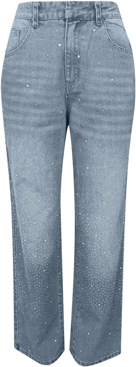 Women's Wide Leg Baggy Jeans Elastic Low Rise Barrel Jean Loose Y2K Boyfriend Denim Cropped Pants with Drawstring