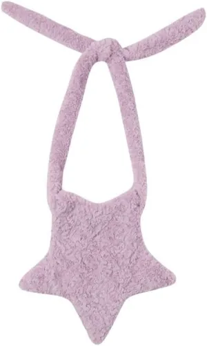 Y2K Furry Purse Star Shaped Heart-shaped Shoulder Bag Faux Fur Pentagram Handbag Fluffy Tote Plush Bag for Women