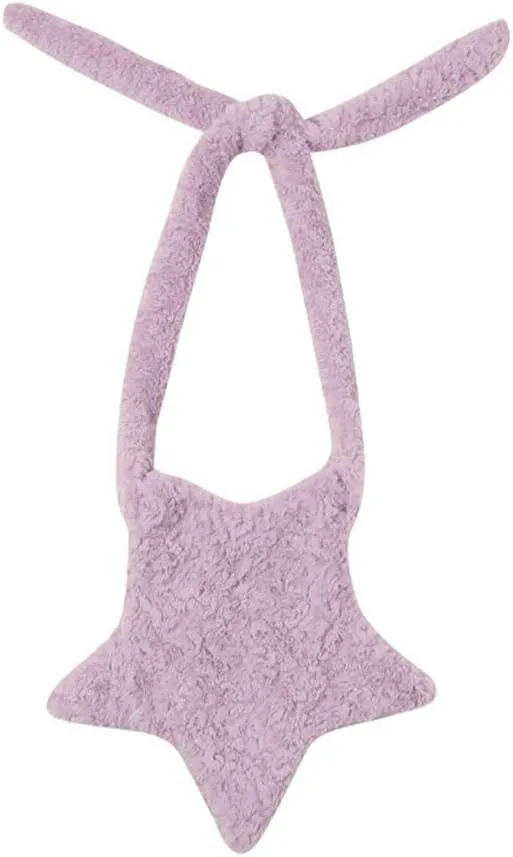 Y2K Furry Purse Star Shaped Heart-shaped Shoulder Bag Faux Fur Pentagram Handbag Fluffy Tote Plush Bag for Women