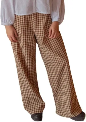 Y2k Striped Pants for Women Elastic Drawstring High Waist Wide Leg Pants Vintage Streetwear Lounge Trousers