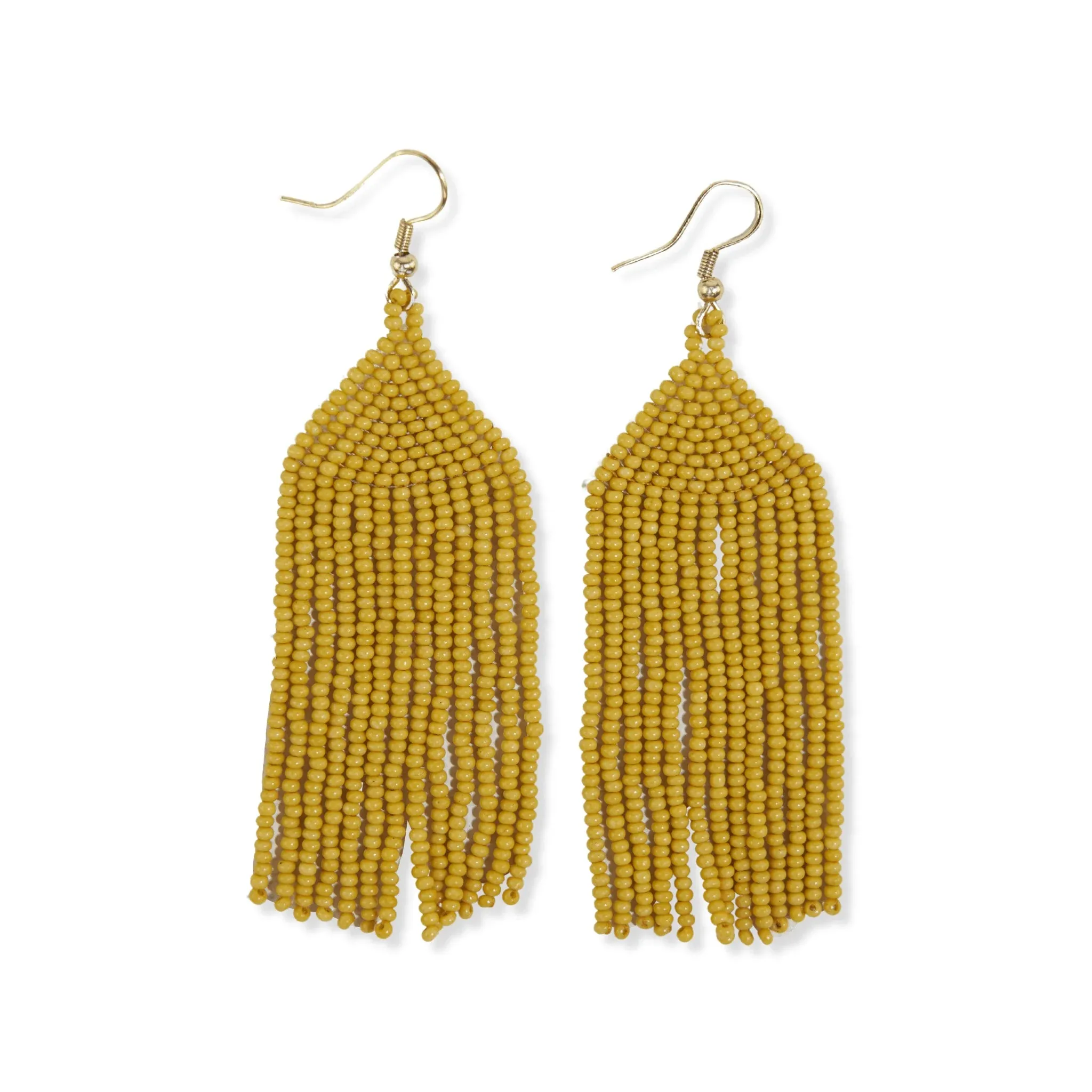 Yellow Solid Beaded Earring