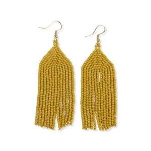 Yellow Solid Beaded Earring