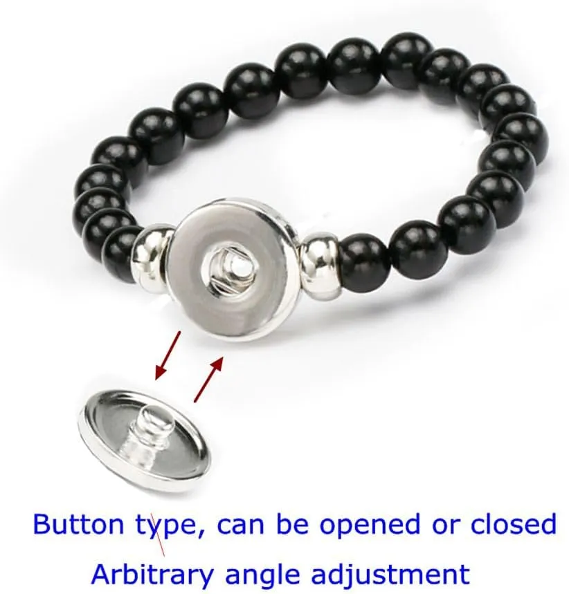 Ykonuyis National Flag Metal Black Beaded Elastic Rope Bracelet and Alloy Leather Braided Rope Bracelet Bangl for Men Women Support your country