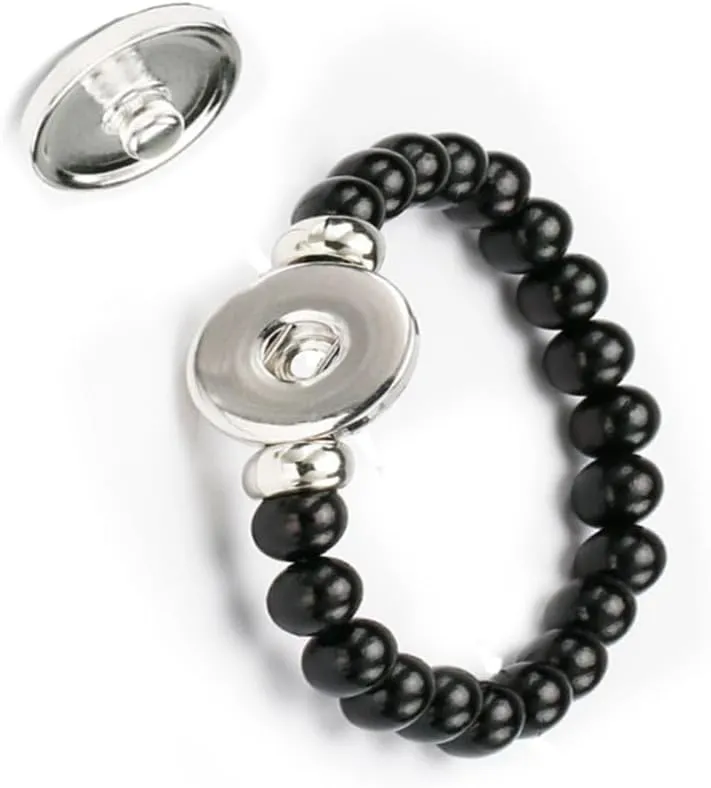 Ykonuyis National Flag Metal Black Beaded Elastic Rope Bracelet and Alloy Leather Braided Rope Bracelet Bangl for Men Women Support your country
