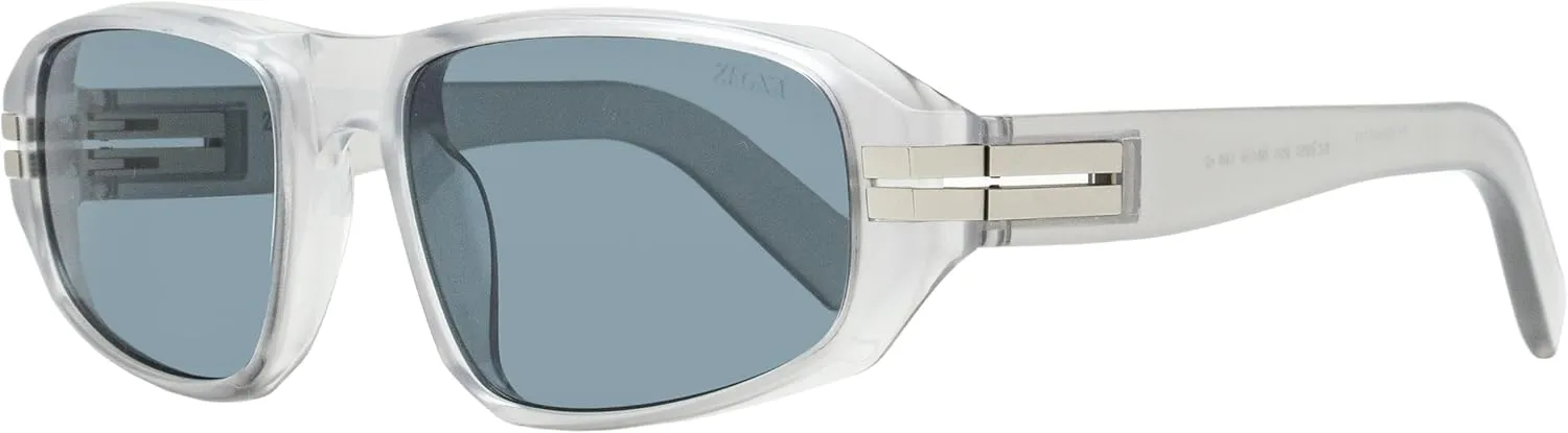 Zegna Lanyard Sunglasses EZ0262 20A Transparent Gray 58mm