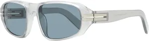 Zegna Lanyard Sunglasses EZ0262 20A Transparent Gray 58mm