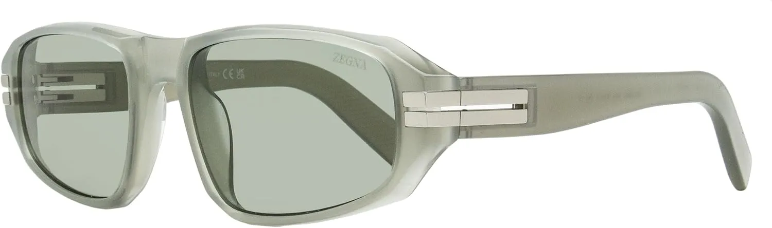 Zegna Lanyard Sunglasses EZ0262 93N Green-Gray 58mm